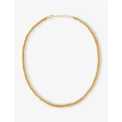 La Maison Couture Womens Assya Panama 18ct Yellow Gold-plated Sterling-silver And Silk Friendship Necklac