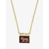 La Maison Couture Womens Ece London The Aslan Necklace 22ct Yellow Gold Vermeil And Carnelian Necklace Red In Red