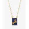La Maison Couture Womens Blue Ece London The Horse 22ct Yellow Gold Vermeil&nbsp;and Lapis Lazuli  Necklac In Blue
