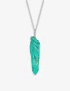 La Maison Couture Womens Green The Rock Hound Wand Ceramic-coated Recycled Sterling-silver Pendant N In Green