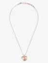 La Maison Couture Womens Pink X Tomasz Donocik Big Leaf Rose Gold-plated Sterling-silver And Cubic Z In Pink
