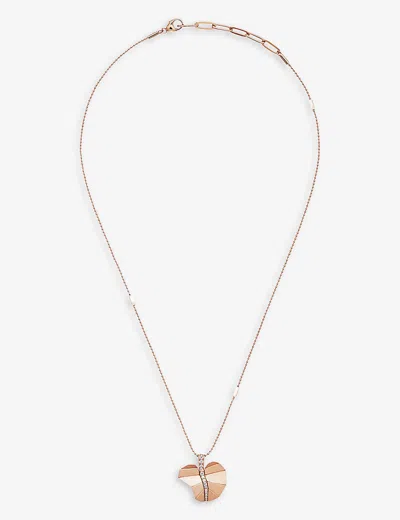 La Maison Couture Womens Pink X Tomasz Donocik Big Leaf Rose Gold-plated Sterling-silver And Cubic Z