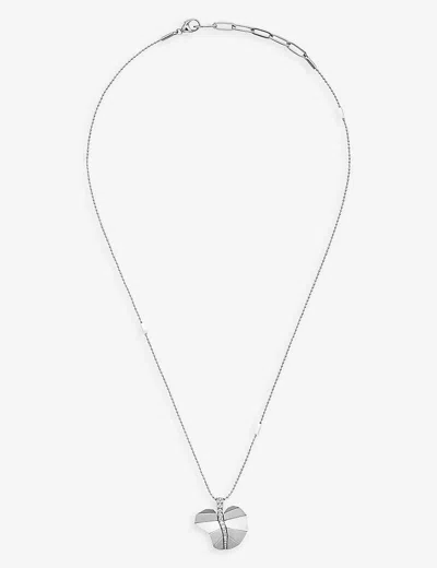 La Maison Couture Womens Silver X Tomasz Donocik Big Leaf White Gold-plated Sterling-silver And Cubi