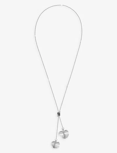 La Maison Couture Womens Silver X Tomasz Donocik Double Leaf White Gold-plated Recycled Sterling-sil