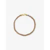 La Maison Couture Womens Assya Panama 18ct Yellow Gold-plated Sterling-silver And Silk Friendship Bracelet Lilac In Lilac