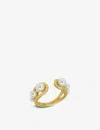 La Maison Couture Womens Gold Miphologia 18ct Yellow-gold Plated Brass And Pearl Ring In Gold