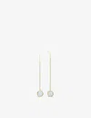 La Maison Couture Niin Luna 18 Carat Yellow Gold-plated 925 Sterling Silver Aquamarine Pendant Earrings In Gold