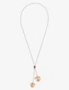 La Maison Couture Womens Pink X Tomasz Donocik Double Leaf 18ct Rose Gold-plated Recycled Sterling-s In Pink