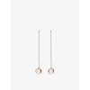 La Maison Couture Womens Pink Niin Luna 18ct Rose Gold-plated Sterling-silver And Rose Quartz Drop E In Pink