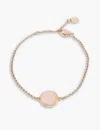 La Maison Couture Womens Pink Niin Luna 18ct Rose Gold-plated Sterling-silver And Rose Quartz Pendan In Pink