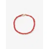 La Maison Couture Womens Assya Panama 18ct Rose Gold-plated Sterling-silver And Silk Friendship Bracelet Red In Red