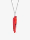La Maison Couture Womens Red The Rock Hound Wand Ceramic-coated Recycled Sterling-silver Pendant Nec In Red