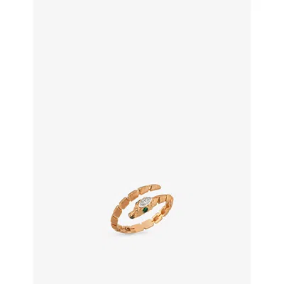 La Maison Couture Womens Rose Gold Selda Jewellery Baby Dragon 14ct Rose-gold And 0.05ct Diamond, 0.02ct Emerald And 0
