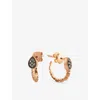 La Maison Couture Womens  Selda Jewellery Baby Dragon 14ct Rose-gold And 0.08ct Diamond Hoop Earrings In Rose Gold