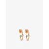 La Maison Couture Womens Gold Selda Aguna Hook Small 14ct Rose-gold And 0.20ct Baguette-cut Diamond  In Gold