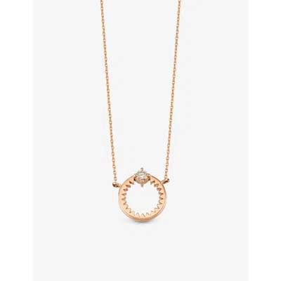 La Maison Couture Womens Selda Akgül Catch You 14ct Rose-gold And 0.06ct Diamond Necklac