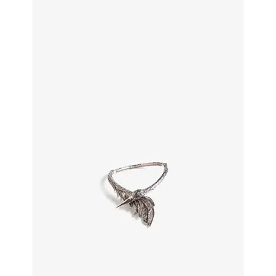 La Maison Couture Womens Silver Sonia Petroff Swan Palladium-plated Brass, Diamond And Swarovski Crystal Necklac