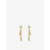 La Maison Couture Womens  Sonia Petroff Cascata 24ct Yellow Gold-plated Brass And Swarovski Crystal D In Gold