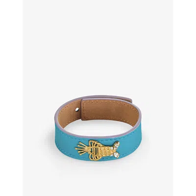 La Maison Couture Womens Turquoise Sonia Petroff Lobster 24ct Yellow Gold-plated Brass ,swarovski Crystal&nbsp; And Le