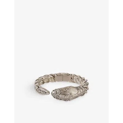 La Maison Couture Womens  Sonia Petroff Serpente Silver Palladium And Swarovski Crystal Bracelet