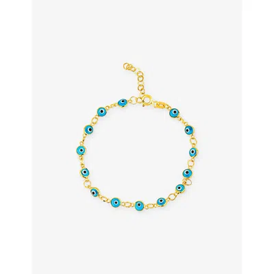 La Maison Couture Womens Turquoise Ece London The Nazar V 22ct Yellow Gold Vermeil&nbsp;and Sterling-silver Bracelet In Blue