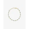 La Maison Couture Womens Ece London The Nazar Ii 22ct Yellow Gold Vermeil Chain Bracelet Whit In White
