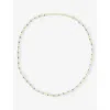 La Maison Couture Womens Ece London The Nazar Ii 22ct Yellow Gold Vermeil Chain Necklace Whit In White