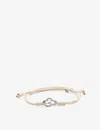 La Maison Couture Womens White X Niin Gaia Wax Cord And Rhodium-plated Recycled-copper Bracelet In White