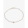 La Maison Couture Womens With Love Darling 14ct Yellow Gold-plated Remelted Brass, Pearl And Glass Necklac In Gold