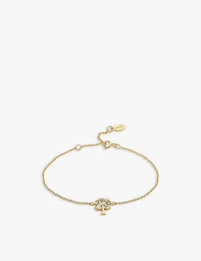 La Maison Couture Womens With Love Darling #15 Tree Of Life 14ct Yellow Gold-plated Vermeil Sterling Silver Bracelet