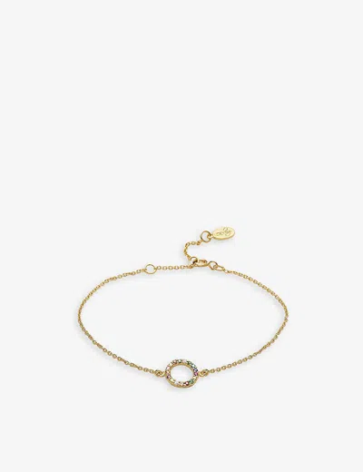 La Maison Couture Womens With Love Darling #17 Partnership 14ct Yellow Gold-plated Vermeil Sterling-silver And Cubic Z