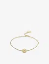 La Maison Couture Womens With Love Darling #7 Energy Medallion 14ct Yellow Gold-plated Vermeil And Zirconia Bracelet In Gold
