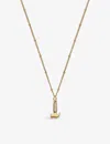 La Maison Couture Womens With Love Darling #8 Hammer 14ct Gold-plated Vermeil Sterling-silver And Zircon Pendant Neckl In Gold