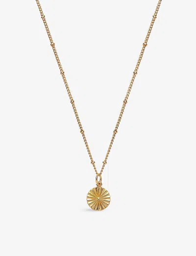 La Maison Couture Womens With Love Darling #9 Wheel 14ct Yellow Gold-plated Vermeil Sterling Silver Necklace