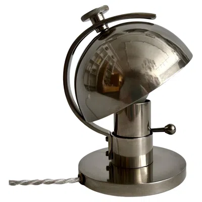 Pre-owned La Maison Desny Maison Desny Nickel-plated Table Lamp, Circa 1930 In Black
