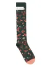 La Maison Floral Socks In Green