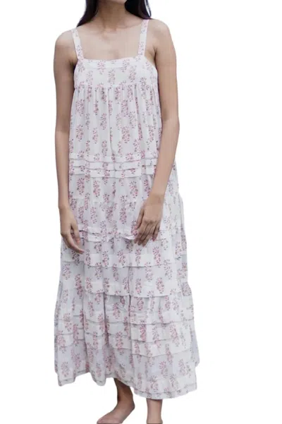 La Mandarine Cassis Pintucked Summer Dress In Multi
