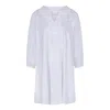 La Mandarine Women's Kaftan, White Embroidered Kaftan, Boho White Embroidered Beach Kaftan. Handmade Beach Coveru