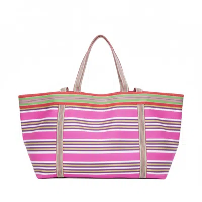 La Mandarine Women's Pink Super Xl Beach Bag Made From Recycled Plastic
