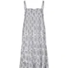 La Mandarine Women's White Sandrine Cotton Maxi Summer Dress. Floaty Summer Maxi Dress With Pockets