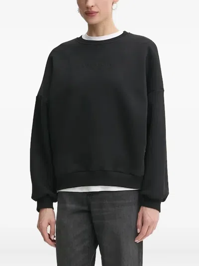 La Mania Embroidered-logo Sweatshirt In Black