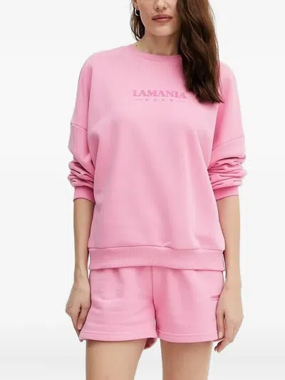 La Mania Logo-embroidered Sweatshirt In Pink