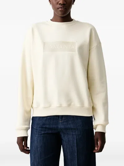 La Mania Logo-embroidered Sweatshirt In Yellow