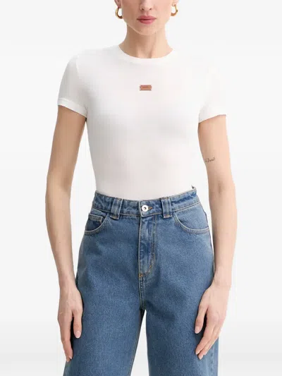 La Mania Logo-patch T-shirt In White