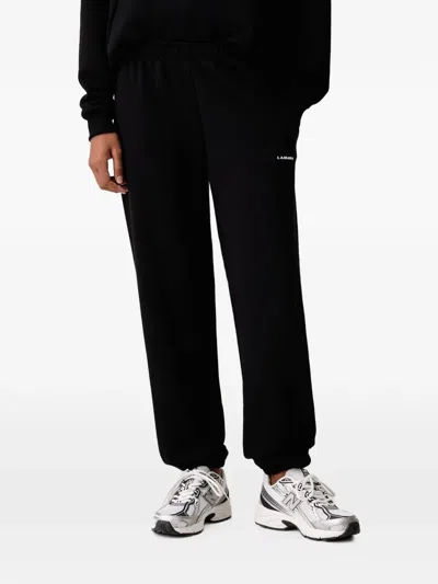 La Mania Logo-print Track Pants In Black