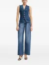 La Mania Mykki High-waisted Wide-leg Jeans In Blue