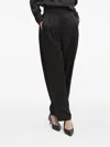 La Mania Pleated-front Tailored Trousers In Black