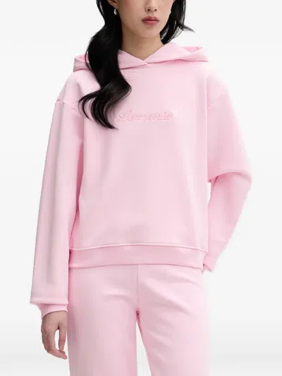 La Mania Romina Logo-embroidered Hoodie In Pink