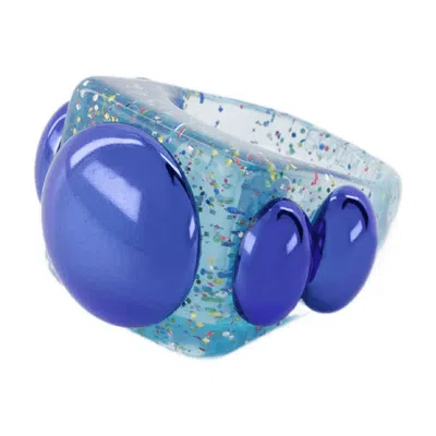 La Manso Atlantis Ring In Blue Pvc