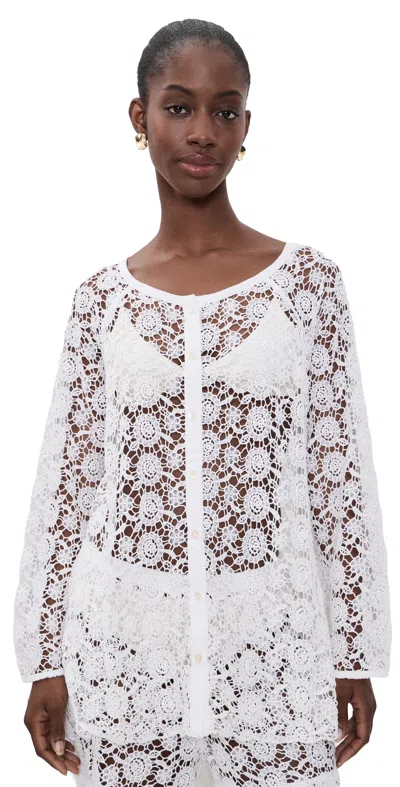La Maregold Cosima Cardigan White